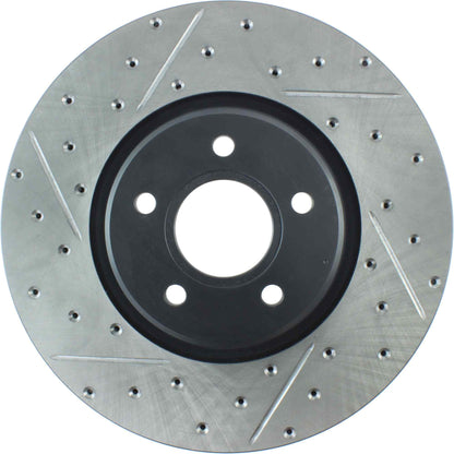 StopTech Slotted & Drilled Sport Front Right Cryo Brake Rotor 13-14 Ford Escape 127.39038CR