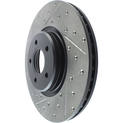 StopTech Slotted & Drilled Sport Front Right Cryo Brake Rotor 13-14 Ford Escape 127.39038CR