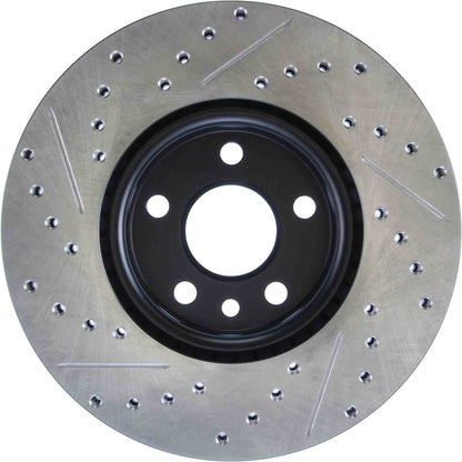 StopTech Sport Drilled/Slotted Brake Rotor; Front Left
