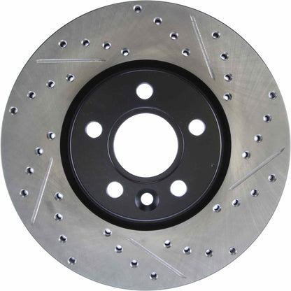 StopTech Sport Drilled/Slotted Brake Rotor; Front Left