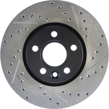 StopTech Sport Drilled/Slotted Brake Rotor; Front Left
