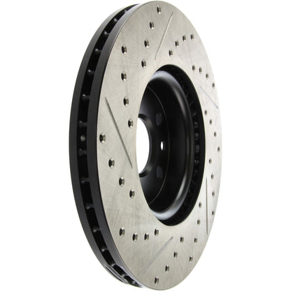 StopTech Sport Drilled/Slotted Brake Rotor; Front Left