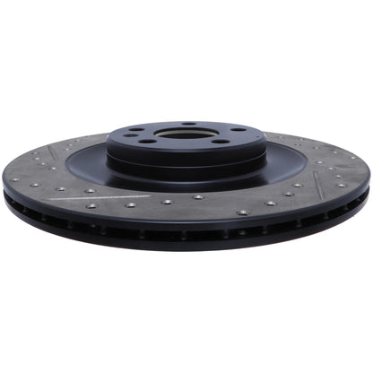 StopTech 16-17 Volvo XC90 Sport Drilled and Slotted Rear Passenger Side Brake Rotor 127.39053R