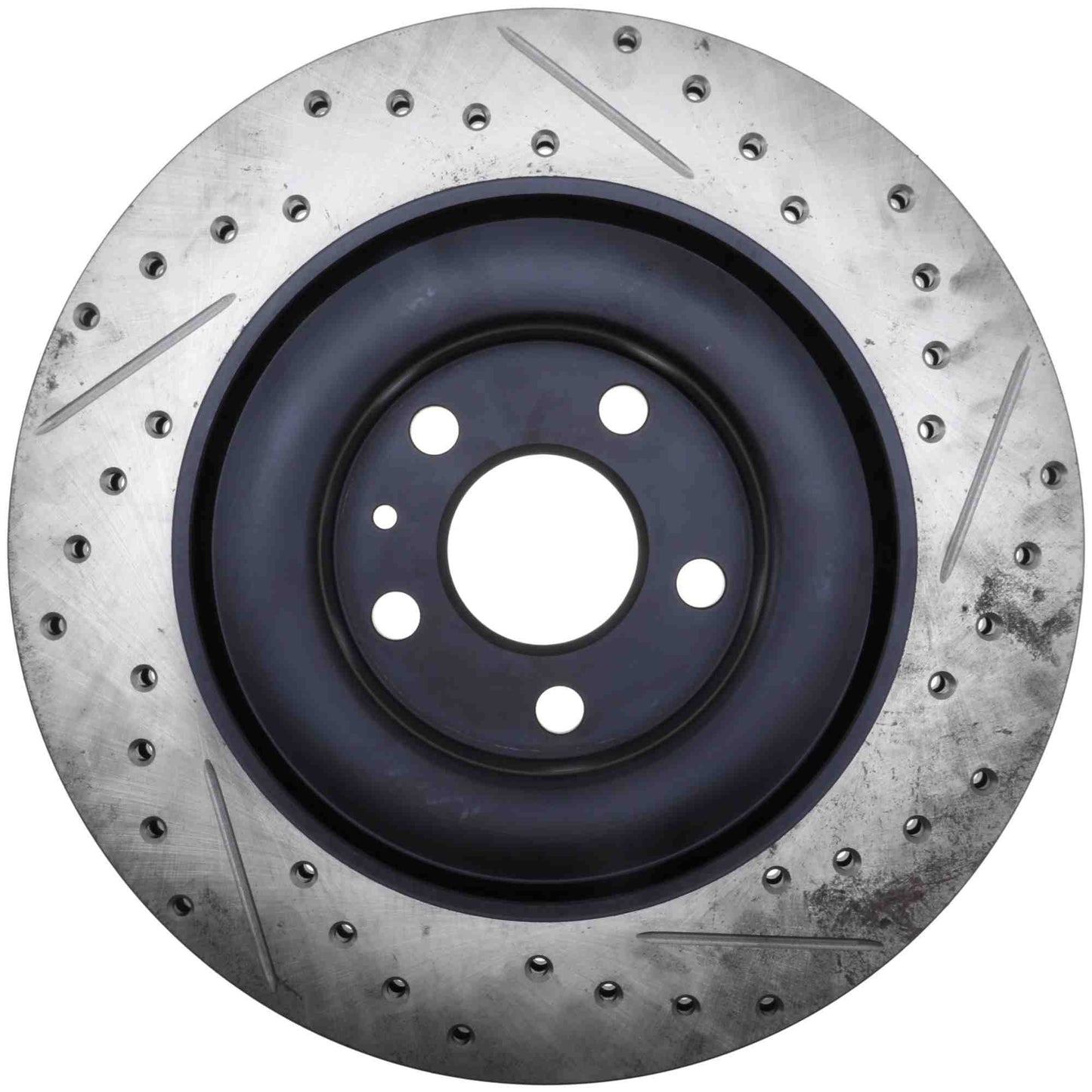 StopTech 16-17 Volvo XC90 Sport Drilled and Slotted Rear Passenger Side Brake Rotor 127.39053R