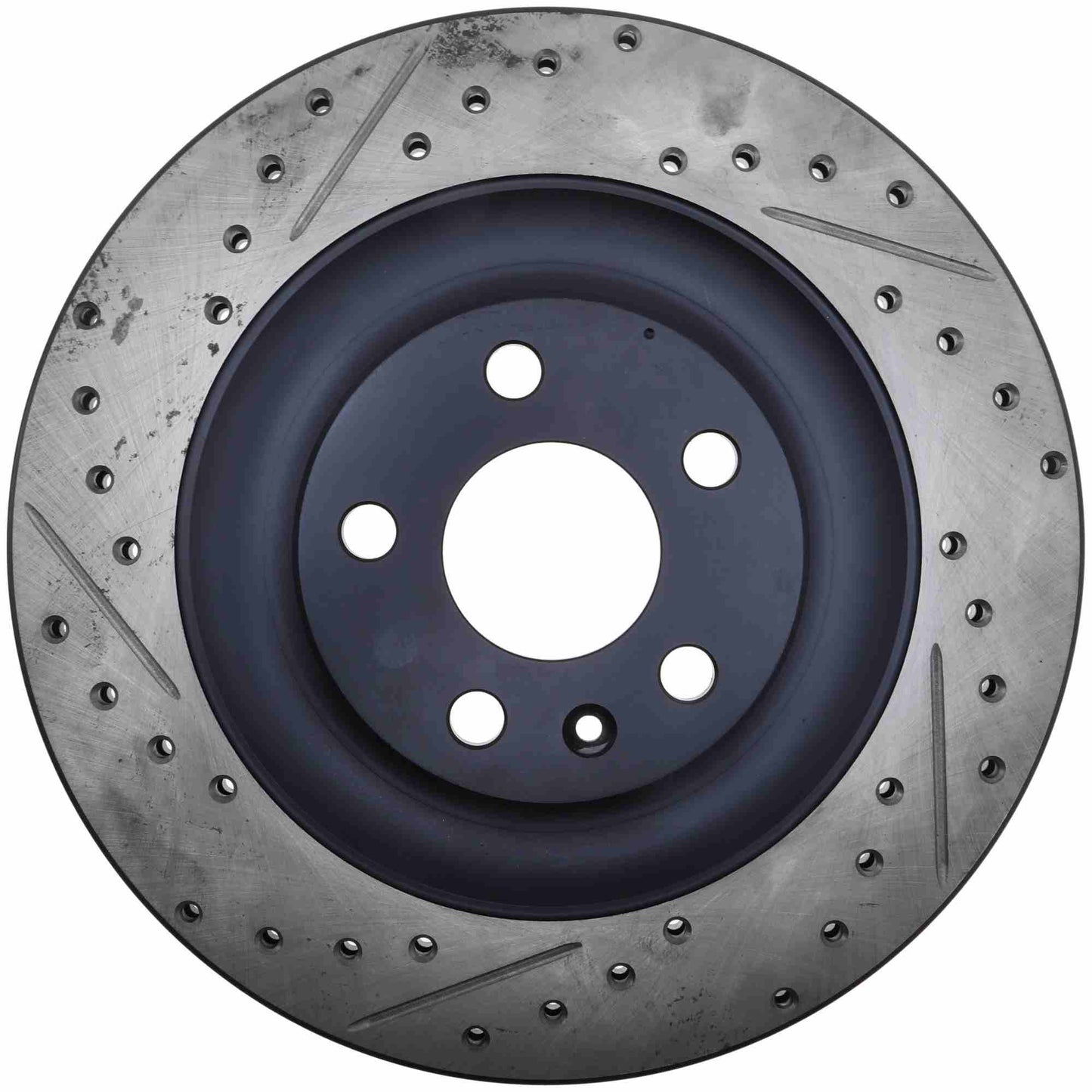 StopTech 16-17 Volvo XC90 Sport Drilled and Slotted Rear Passenger Side Brake Rotor 127.39053R