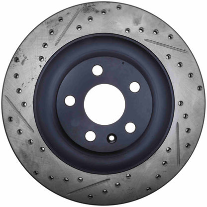 StopTech 16-17 Volvo XC90 Sport Drilled and Slotted Rear Passenger Side Brake Rotor 127.39053R