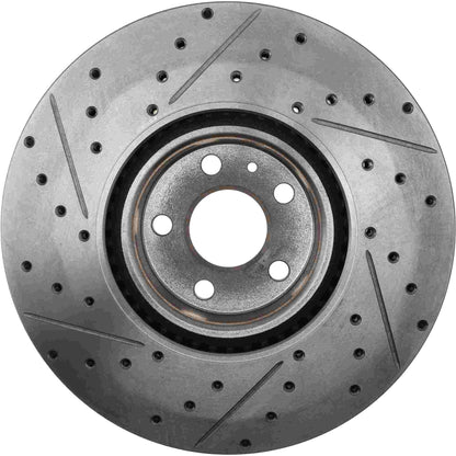 StopTech 16-17 Volvo XC90 Slotted & Drilled Front Left Rotor 127.39054L