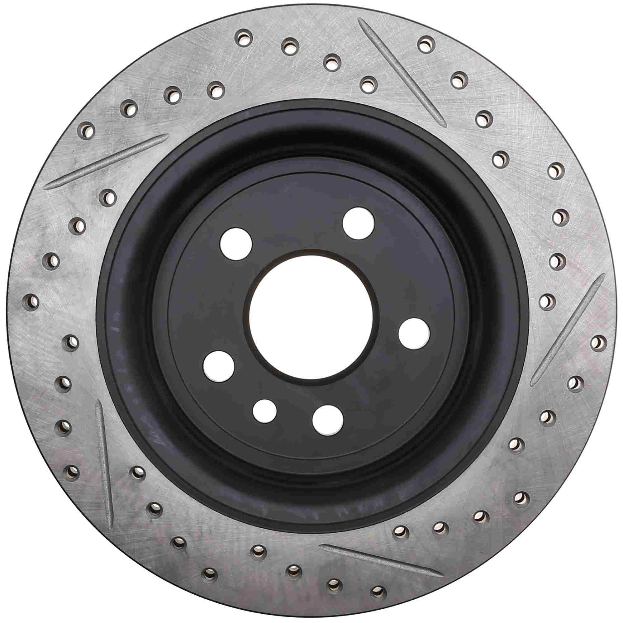 StopTech 07-18 Volvo S80 AWD SportStop Slotted & Drilled Right Rear Rotor 127.39055R