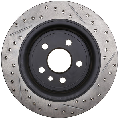 StopTech 07-18 Volvo S80 AWD SportStop Slotted & Drilled Right Rear Rotor 127.39055R