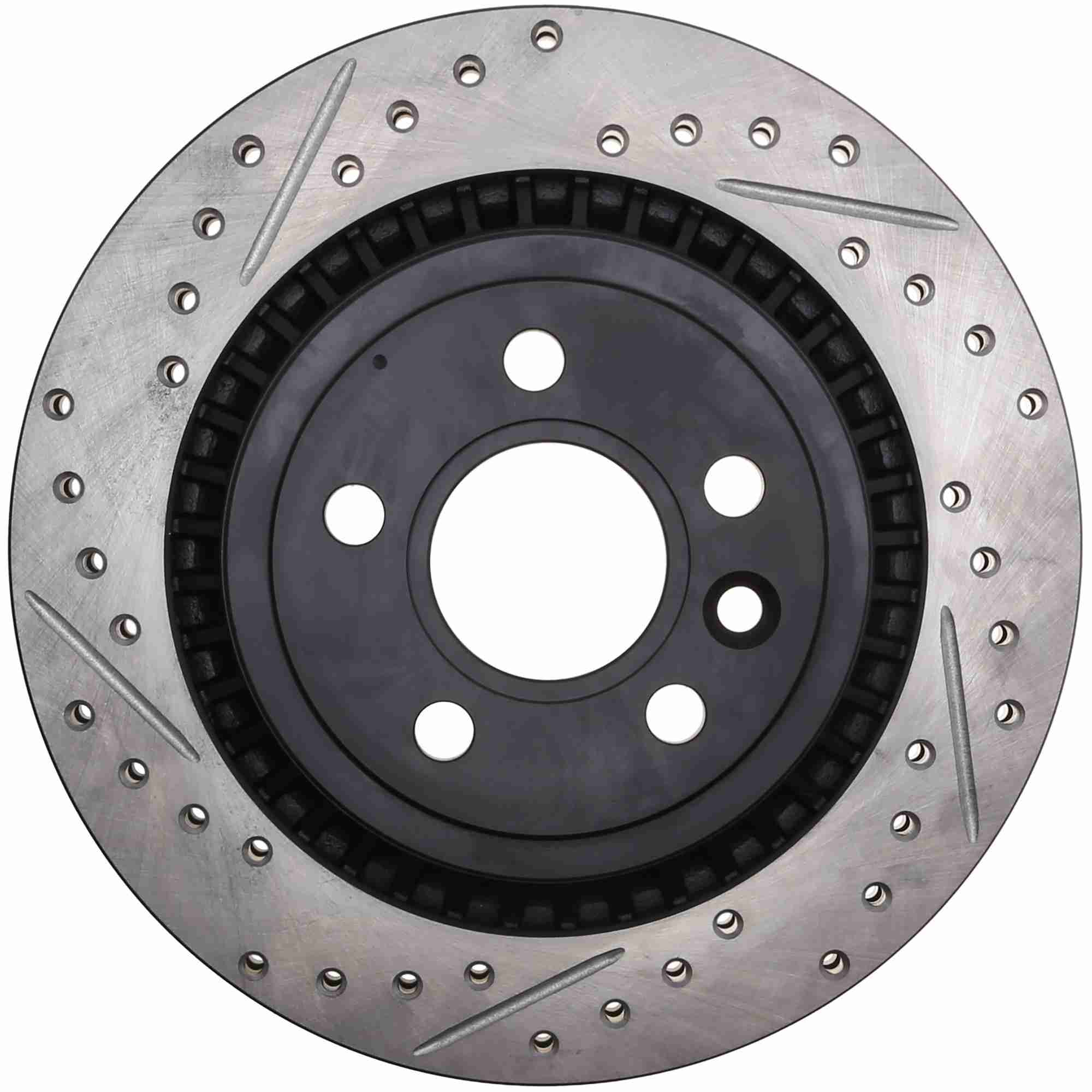 StopTech 07-18 Volvo S80 AWD SportStop Slotted & Drilled Right Rear Rotor 127.39055R