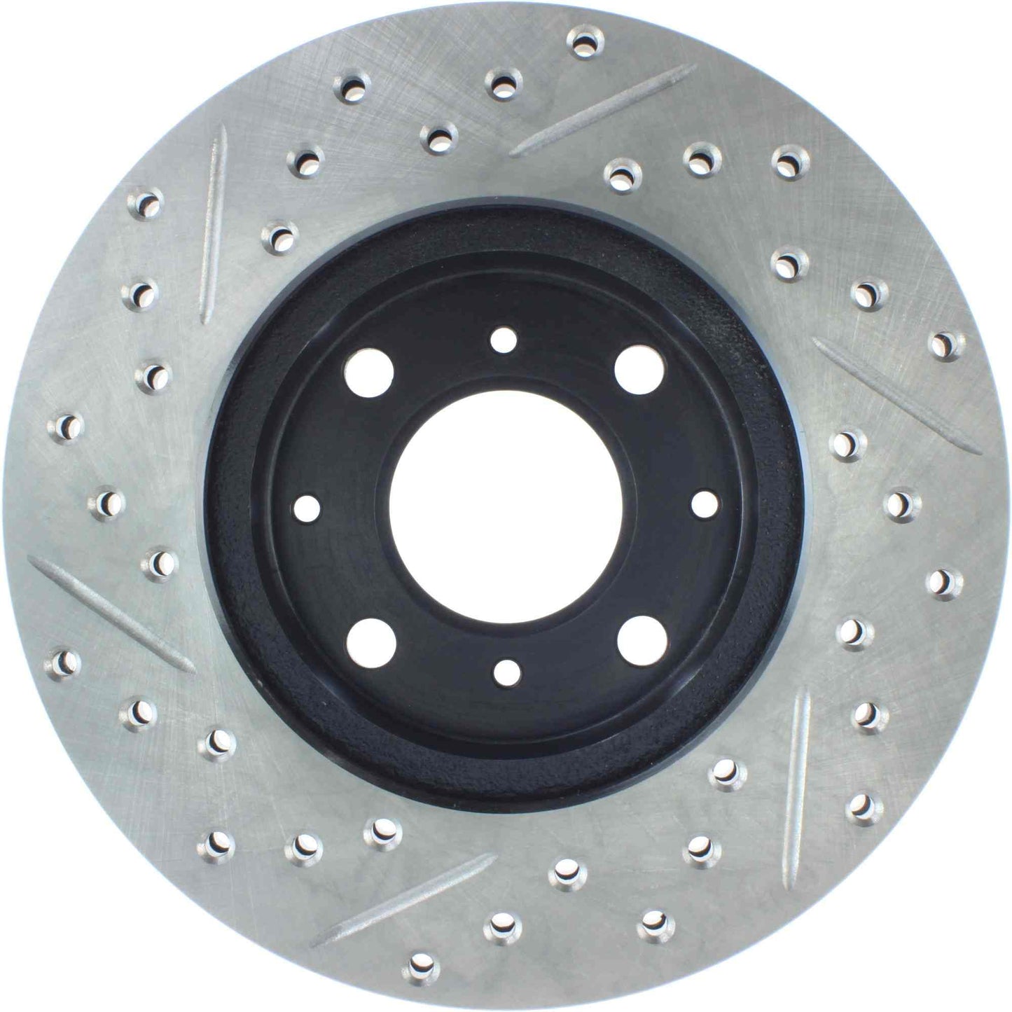 StopTech Sport Drilled/Slotted Brake Rotor; Front Left