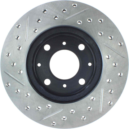StopTech Sport Drilled/Slotted Brake Rotor; Front Left