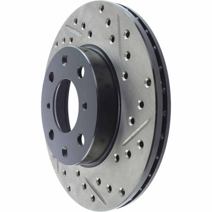 StopTech Sport Drilled/Slotted Brake Rotor; Front Left