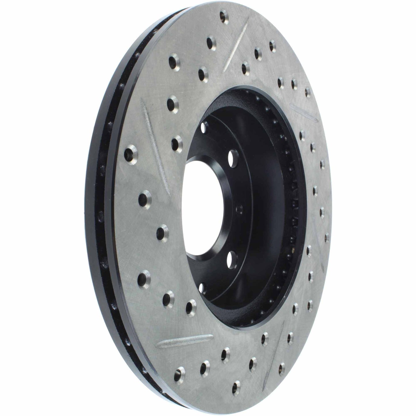 StopTech Sport Drilled/Slotted Brake Rotor; Front Left