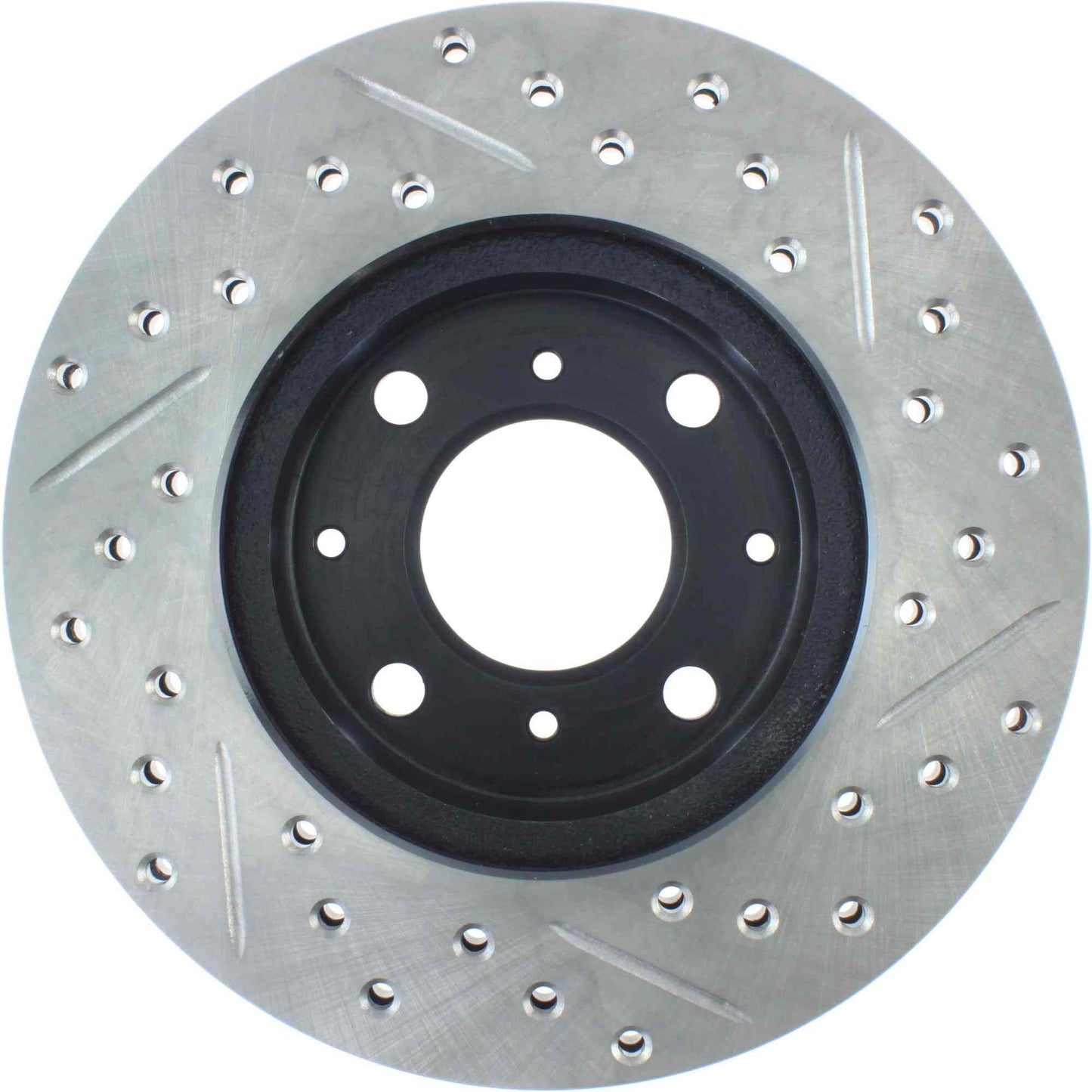 StopTech Sport Drilled/Slotted Brake Rotor; Front Right