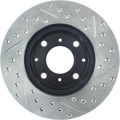 StopTech Sport Drilled/Slotted Brake Rotor; Front Right