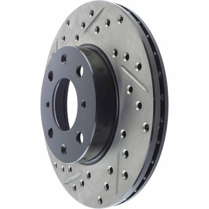 StopTech Sport Drilled/Slotted Brake Rotor; Front Right