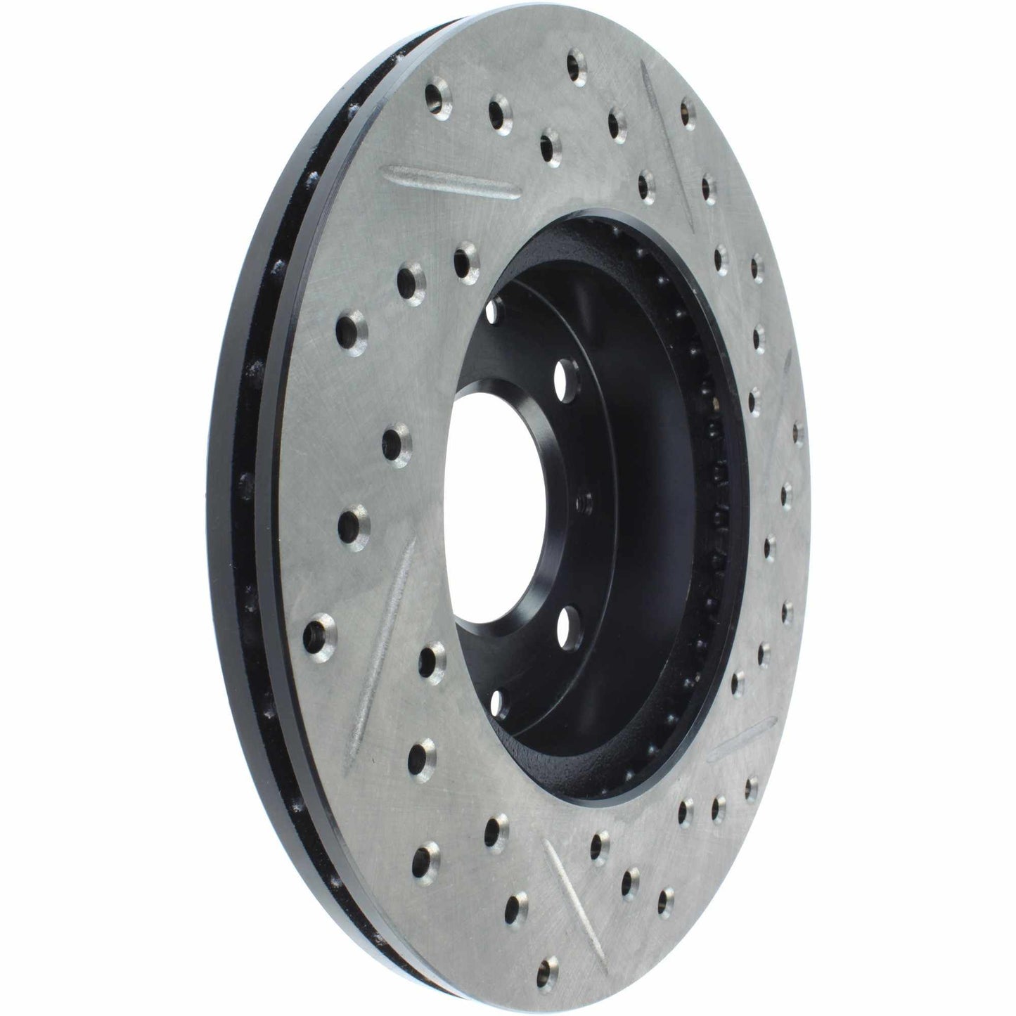 StopTech Sport Drilled/Slotted Brake Rotor; Front Right