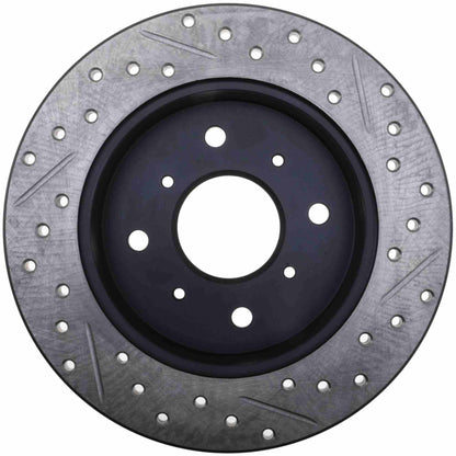 StopTech 92-96 Honda Prelude S/SE/Si/V-Tec / 86-88 Acura Legend Slotted & Drilled Right Rear Rotor 127.40016R