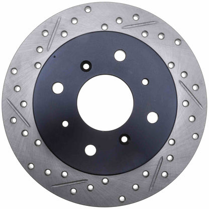 StopTech 92-96 Honda Prelude S/SE/Si/V-Tec / 86-88 Acura Legend Slotted & Drilled Right Rear Rotor 127.40016R