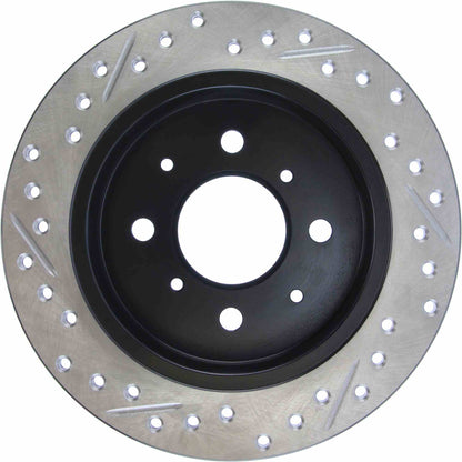 StopTech Sport Drilled/Slotted Brake Rotor; Rear Left