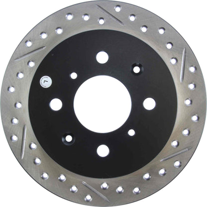 StopTech Sport Drilled/Slotted Brake Rotor; Rear Left