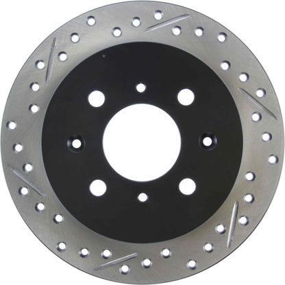 StopTech Sport Drilled/Slotted Brake Rotor; Rear Right