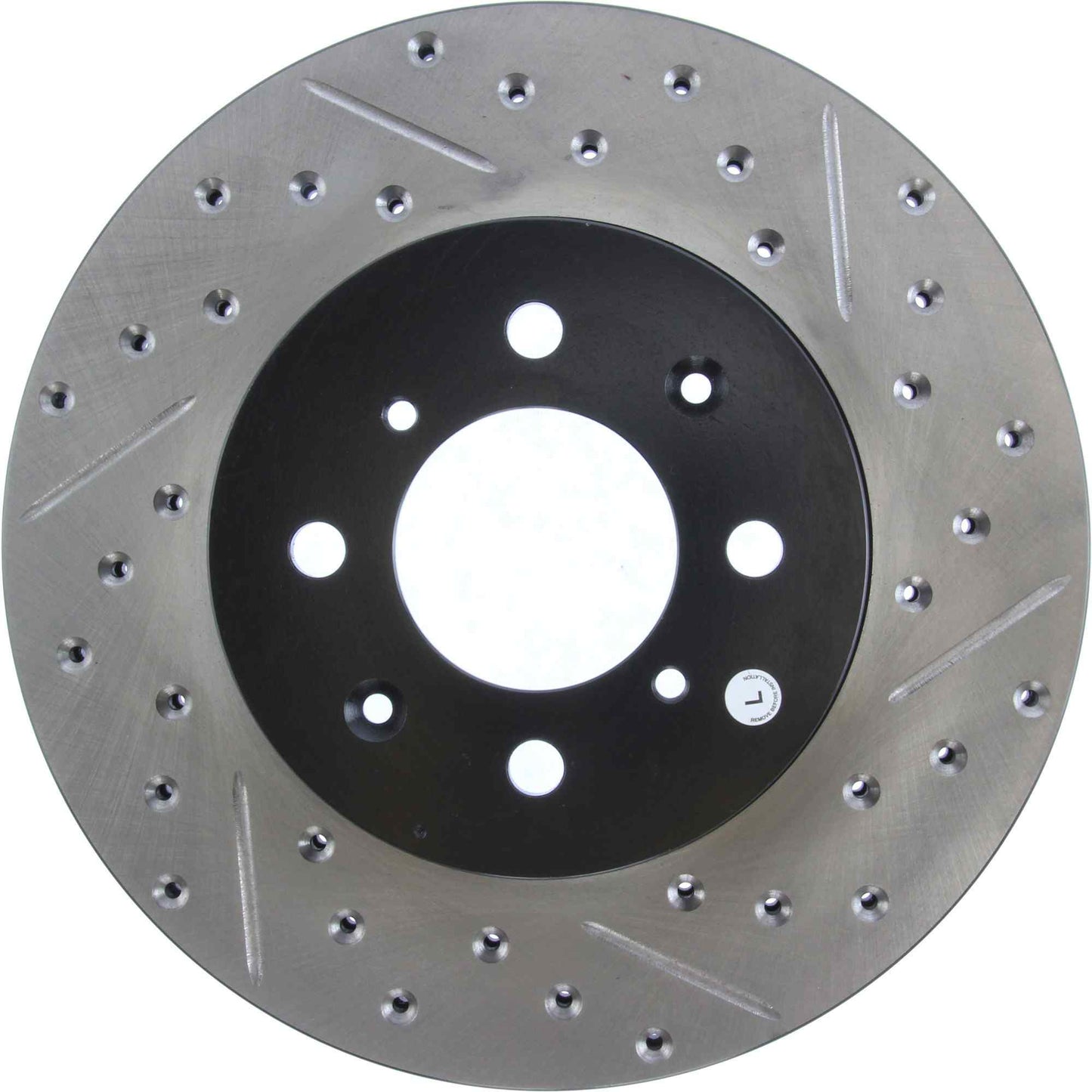 StopTech Sport Drilled/Slotted Brake Rotor; Front Left