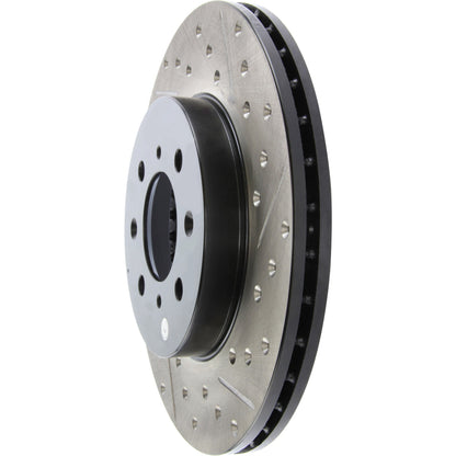 StopTech Sport Drilled/Slotted Brake Rotor; Front Left