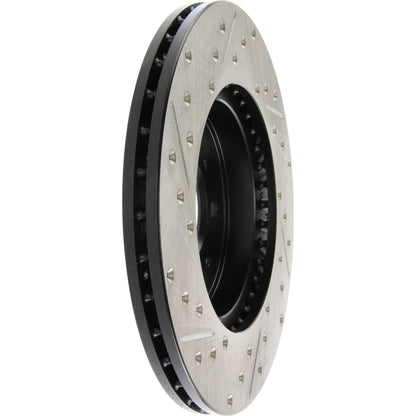 StopTech Sport Drilled/Slotted Brake Rotor; Front Left