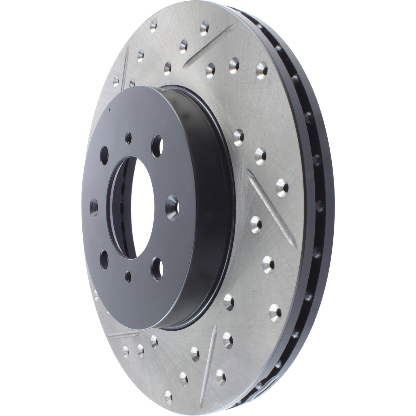 StopTech Sport Drilled/Slotted Brake Rotor; Front Right