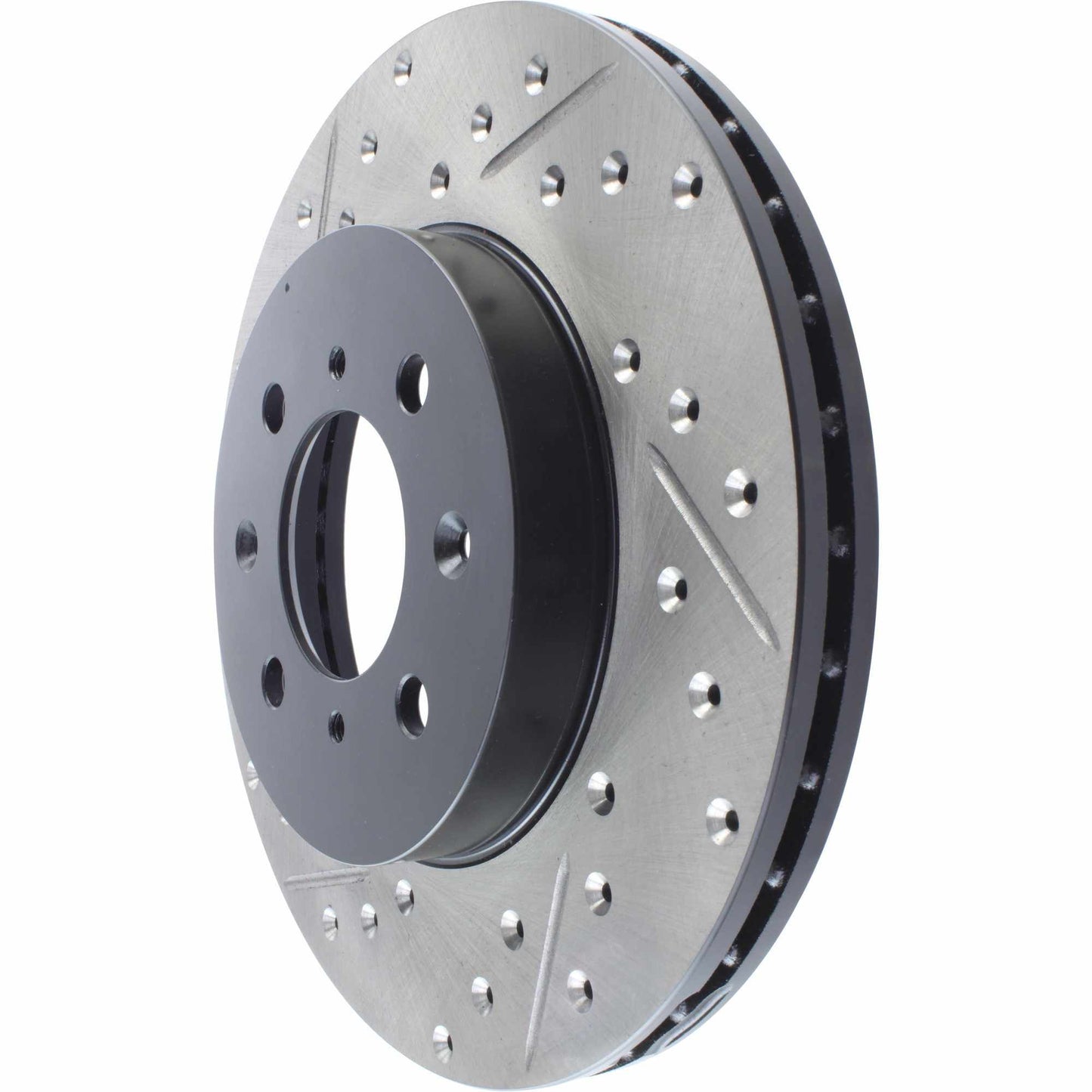 StopTech Sport Drilled/Slotted Brake Rotor; Front Right