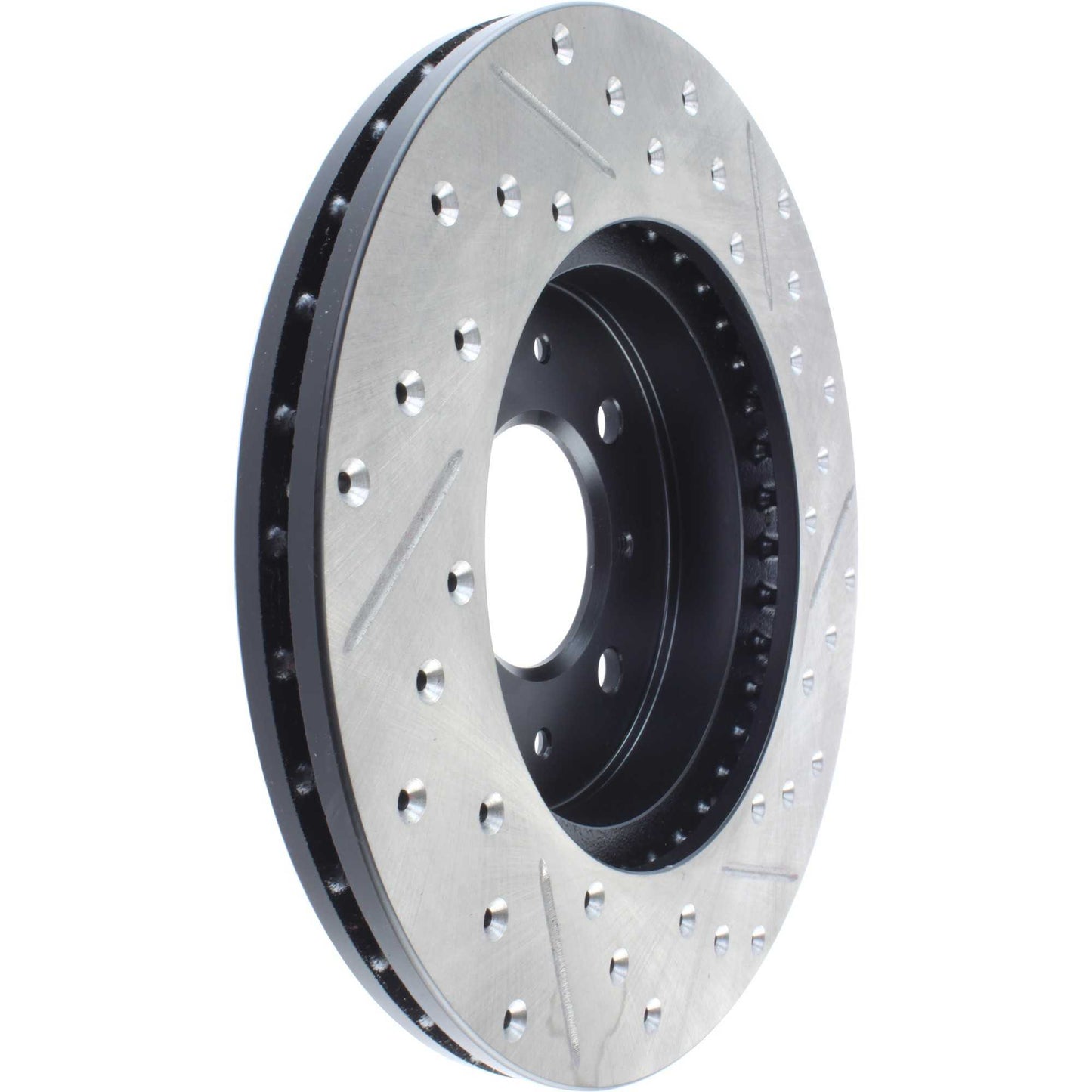 StopTech Sport Drilled/Slotted Brake Rotor; Front Right