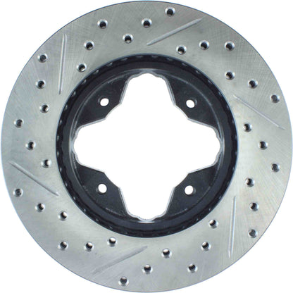 StopTech Sport Drilled/Slotted Brake Rotor; Front Left
