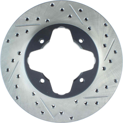 StopTech Sport Drilled/Slotted Brake Rotor; Front Left