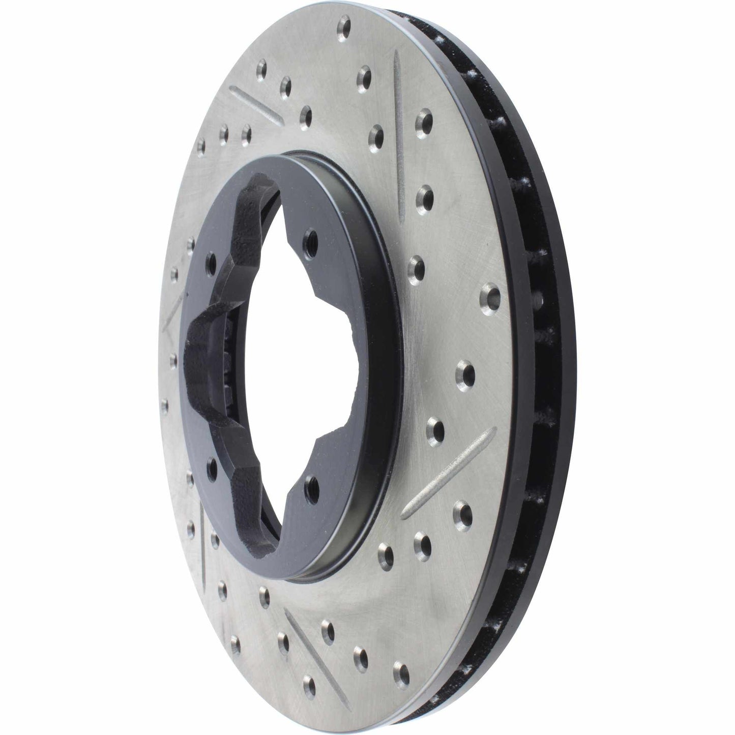 StopTech Sport Drilled/Slotted Brake Rotor; Front Left