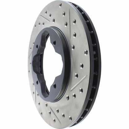 StopTech Sport Drilled/Slotted Brake Rotor; Front Left