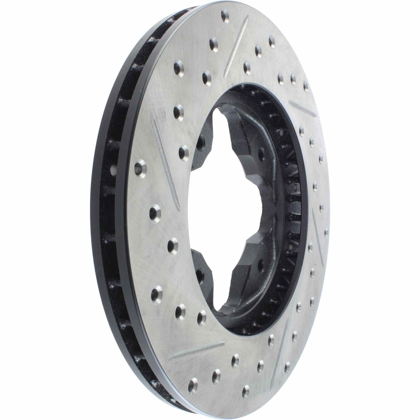 StopTech Sport Drilled/Slotted Brake Rotor; Front Left