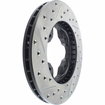 StopTech Sport Drilled/Slotted Brake Rotor; Front Left