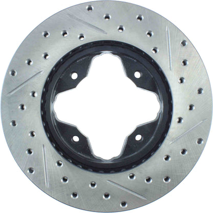 StopTech Sport Drilled/Slotted Brake Rotor; Front Right