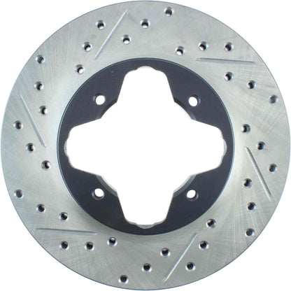 StopTech Sport Drilled/Slotted Brake Rotor; Front Right