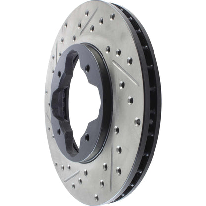 StopTech Sport Drilled/Slotted Brake Rotor; Front Right