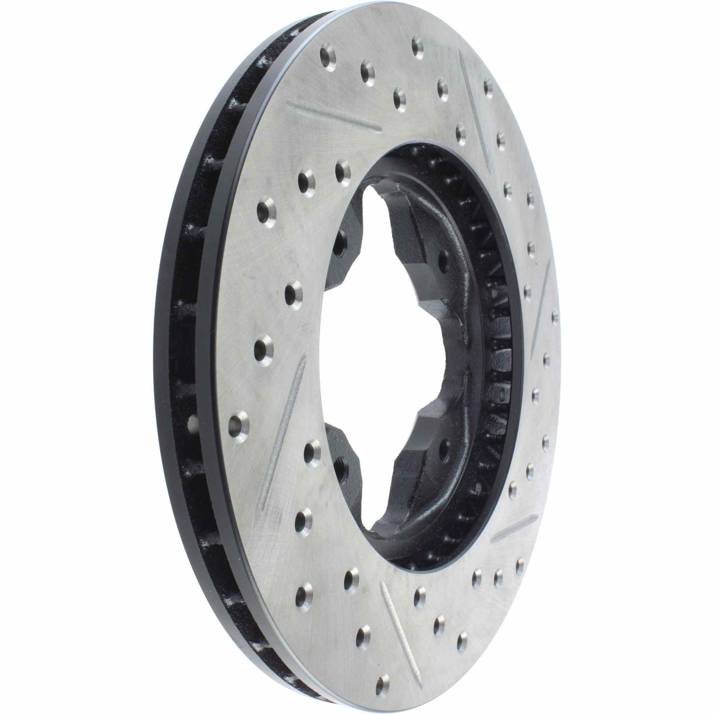 StopTech Sport Drilled/Slotted Brake Rotor; Front Right