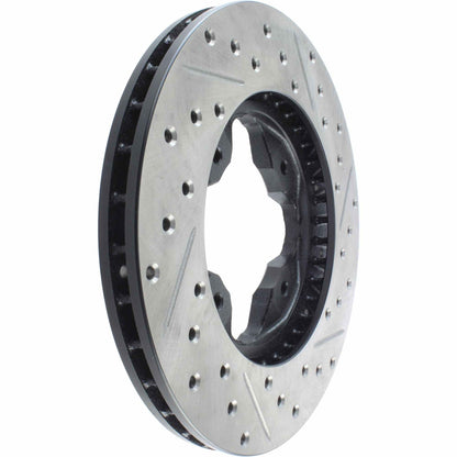 StopTech Sport Drilled/Slotted Brake Rotor; Front Right