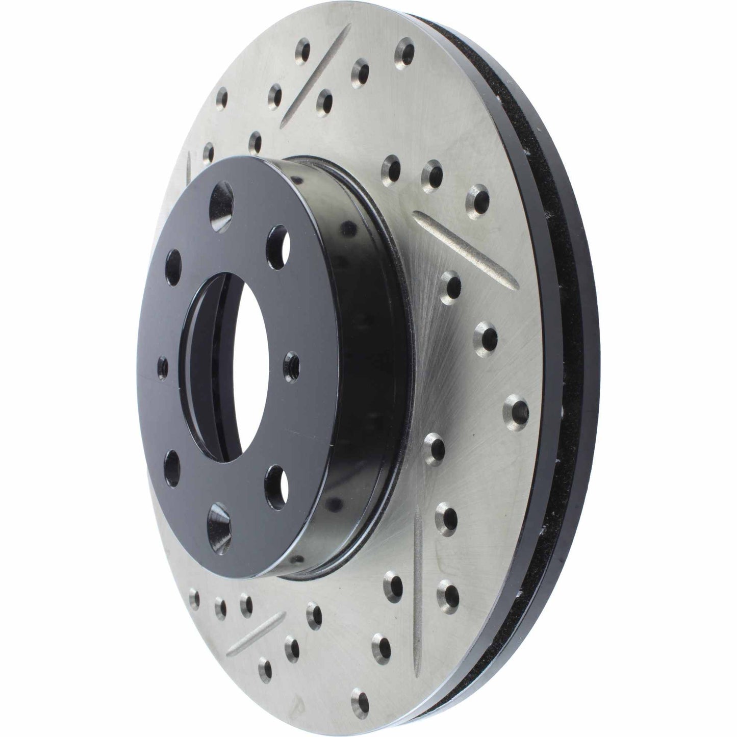 StopTech Sport Drilled/Slotted Brake Rotor; Front Right