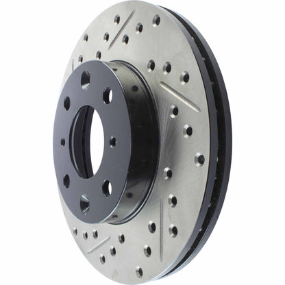 StopTech Sport Drilled/Slotted Brake Rotor; Front Right