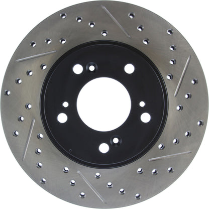 StopTech Sport Drilled/Slotted Brake Rotor; Front Left