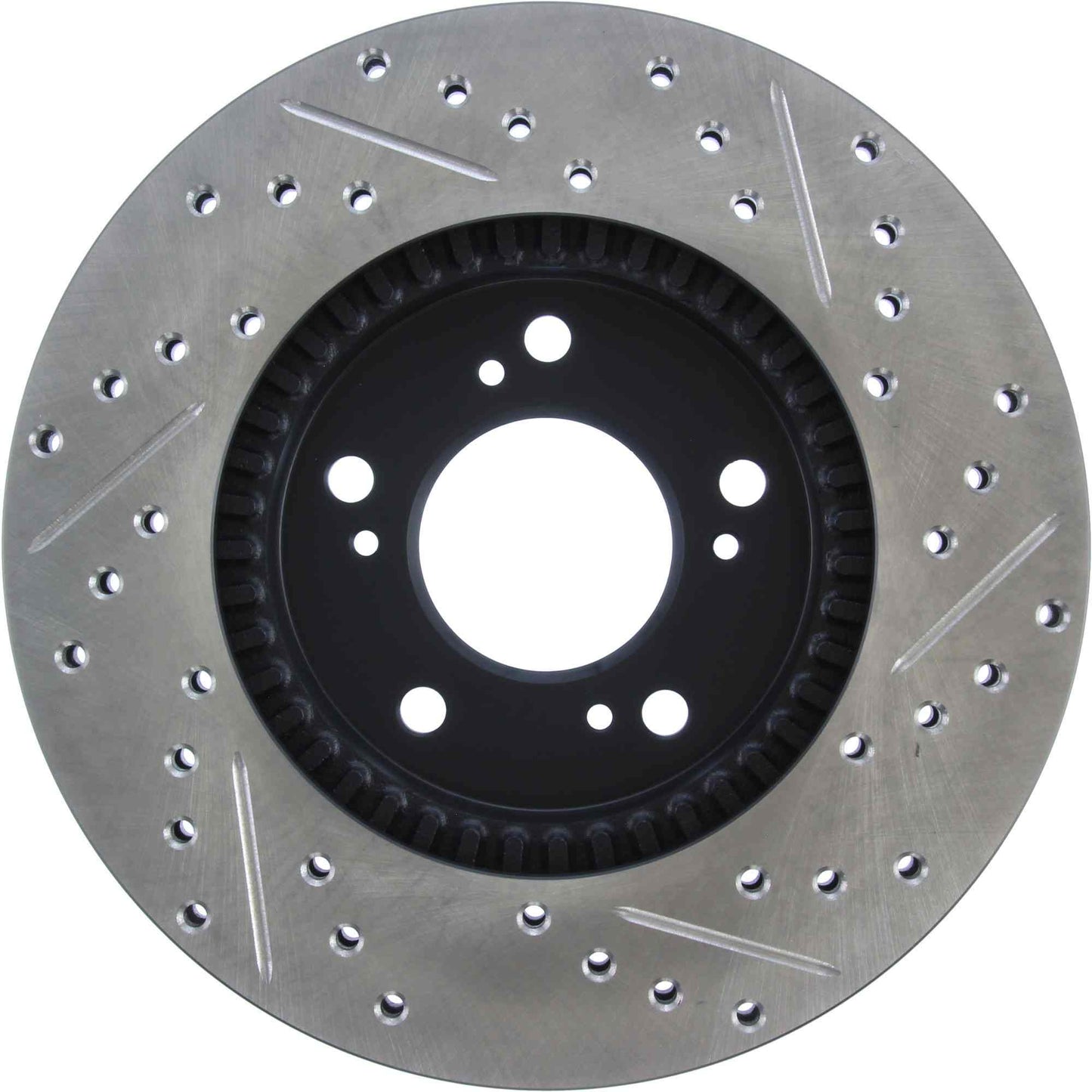 StopTech Sport Drilled/Slotted Brake Rotor; Front Right