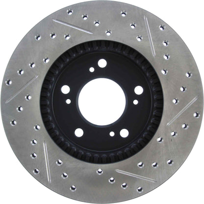 StopTech Sport Drilled/Slotted Brake Rotor; Front Right