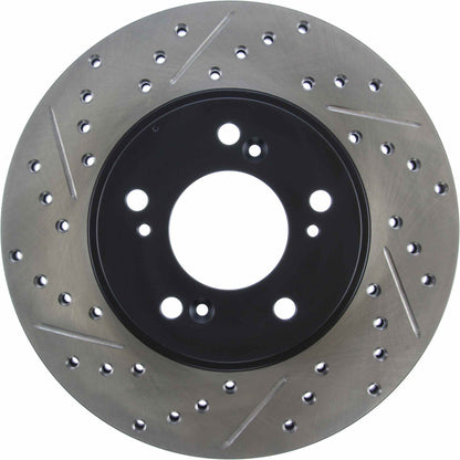 StopTech Sport Drilled/Slotted Brake Rotor; Front Right
